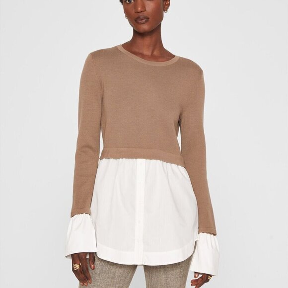 Club Monaco Berdine Sweater in Brown Tan - Picture 1 of 8